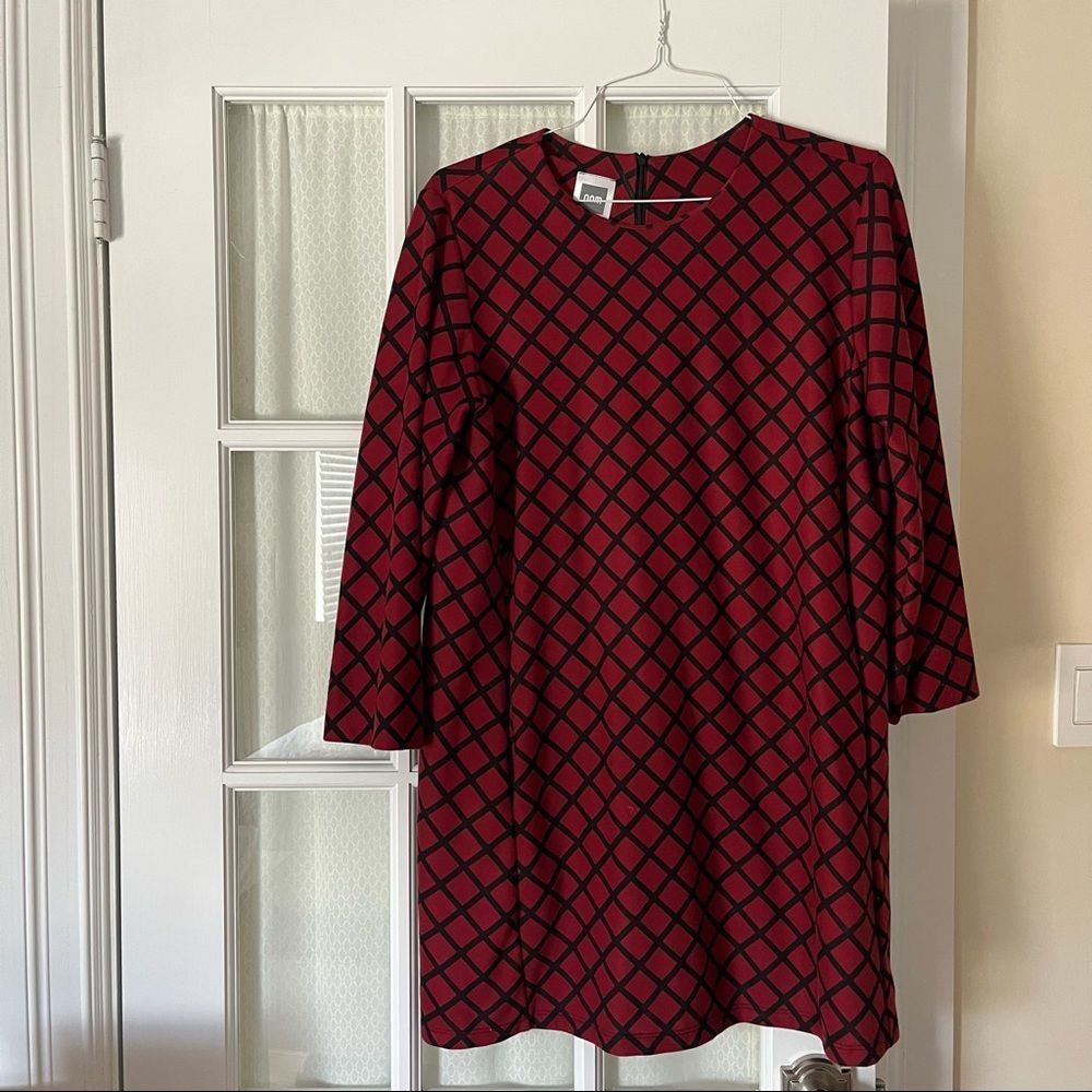 Red Black Maternity Dress